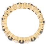 18ct gold sapphire diamond eternity ring