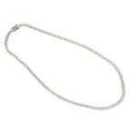 Graduated riviere diamond necklace in white gold