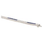 Sapphire and diamond line bracelet