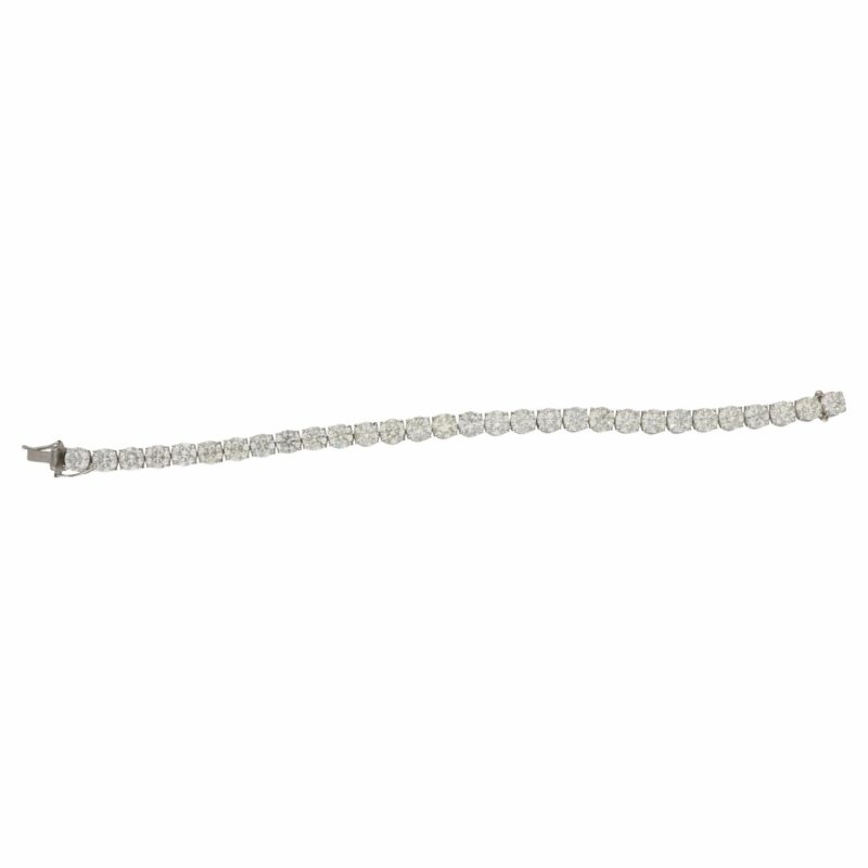 22.77ct Diamond Line Bracelet in 18ct White Gold