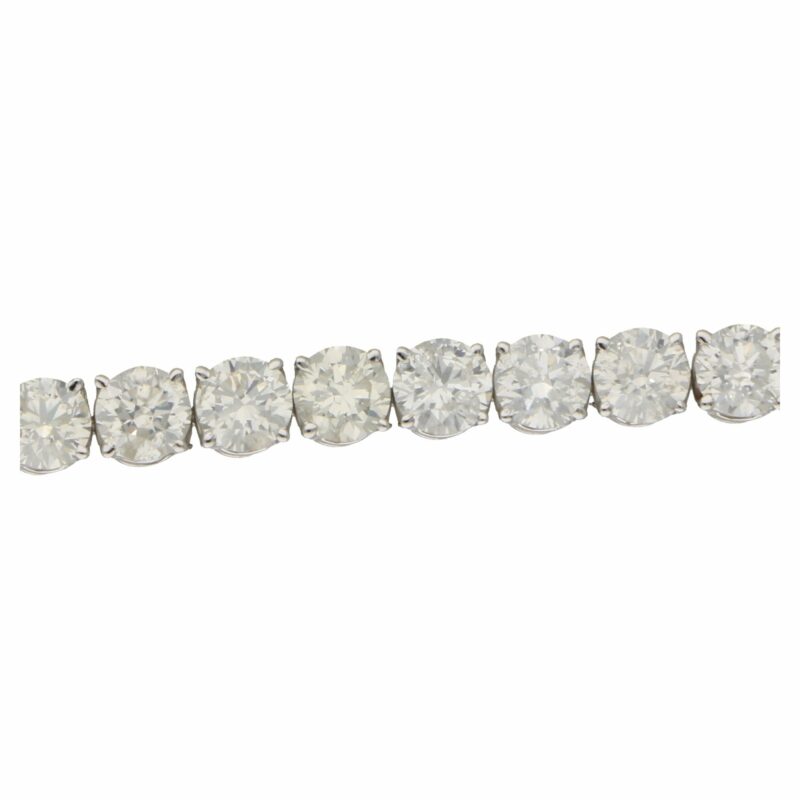 22.77ct Diamond Line Bracelet in 18ct White Gold