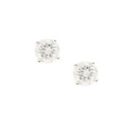 Solitaire diamond earrings 0.40 carats