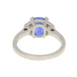 Certified 2.78ct Colour-Change Sapphire Diamond Three-Stone Ring