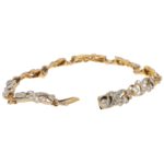 Victorian Scrolled Diamond Bracelet in Silver-on-Gold