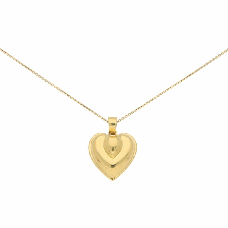 Vintage Cartier Heart Pendant in Yellow Gold