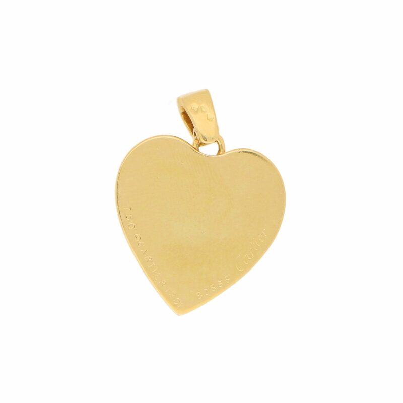 Vintage Cartier Heart Pendant in Yellow Gold