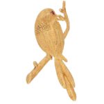 Boucheron Bird Perched on a Branch Brooch Yellow Gold, 1980s