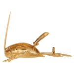 Boucheron Bird Perched on a Branch Brooch Yellow Gold, 1980s