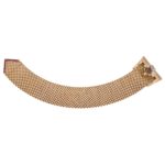 Retro Diamond Belt Buckle Bracelet Rose Gold, circa 1940