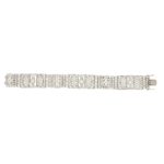 Art Deco Diamond Panel Bracelet in Platinum, 1930s