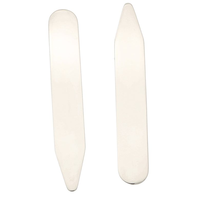 English Collar Stiffeners in Sterling Silver