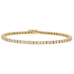 3.50ct Diamond Line Bracelet in 18K Yellow Gold