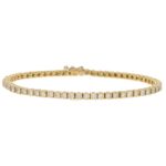 3.50ct Diamond Line Bracelet in 18K Yellow Gold