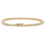 3.50ct Diamond Line Bracelet in 18K Yellow Gold
