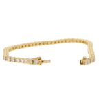 3.50ct Diamond Line Bracelet in 18K Yellow Gold