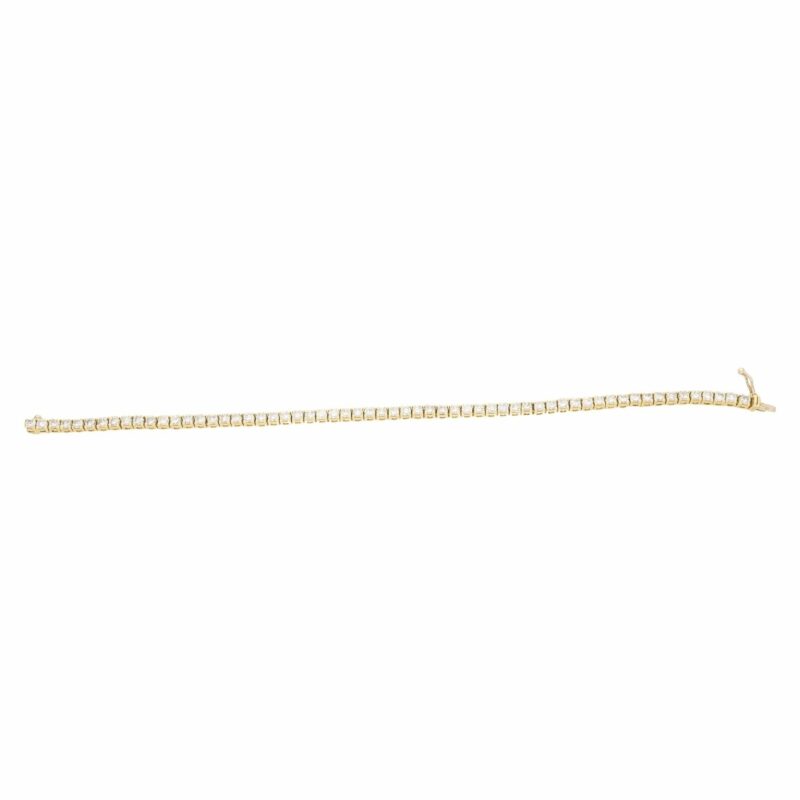 3.50ct Diamond Line Bracelet in 18K Yellow Gold