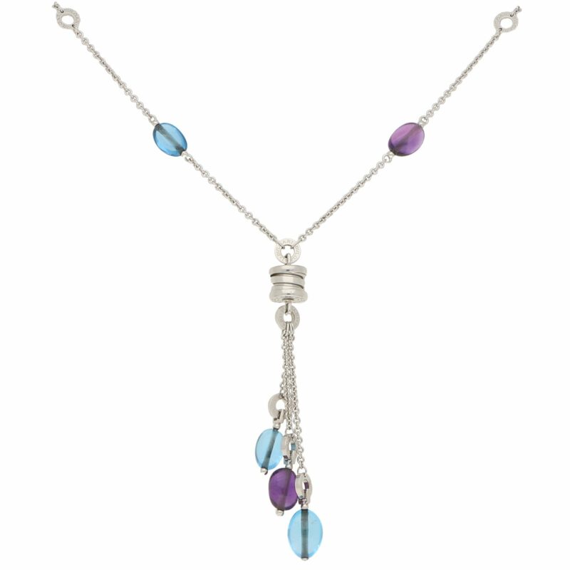 Bulgari B.Zero1 Blue Topaz and Amethyst Tassel Necklace