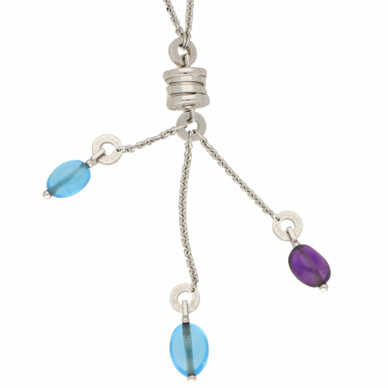 Bulgari B.Zero1 Blue Topaz and Amethyst Tassel Necklace