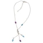Bulgari B.Zero1 Blue Topaz and Amethyst Tassel Necklace