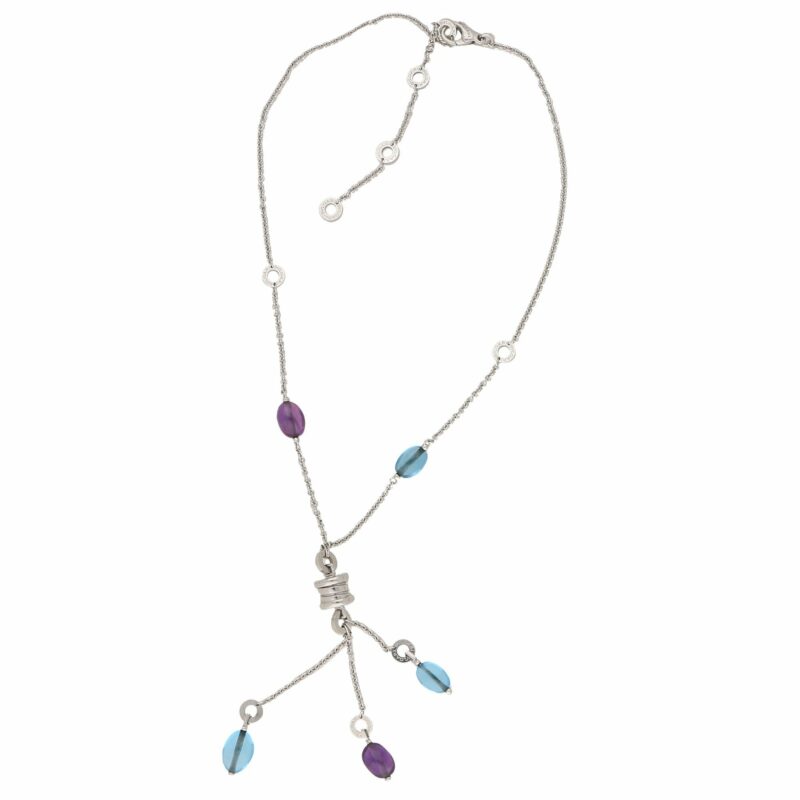 Bulgari B.Zero1 Blue Topaz and Amethyst Tassel Necklace