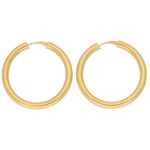 18K Yellow Gold Hoop Earrings