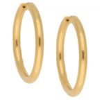 18K Yellow Gold Hoop Earrings