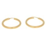 18K Yellow Gold Hoop Earrings