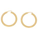 18K Yellow Gold Hoop Earrings