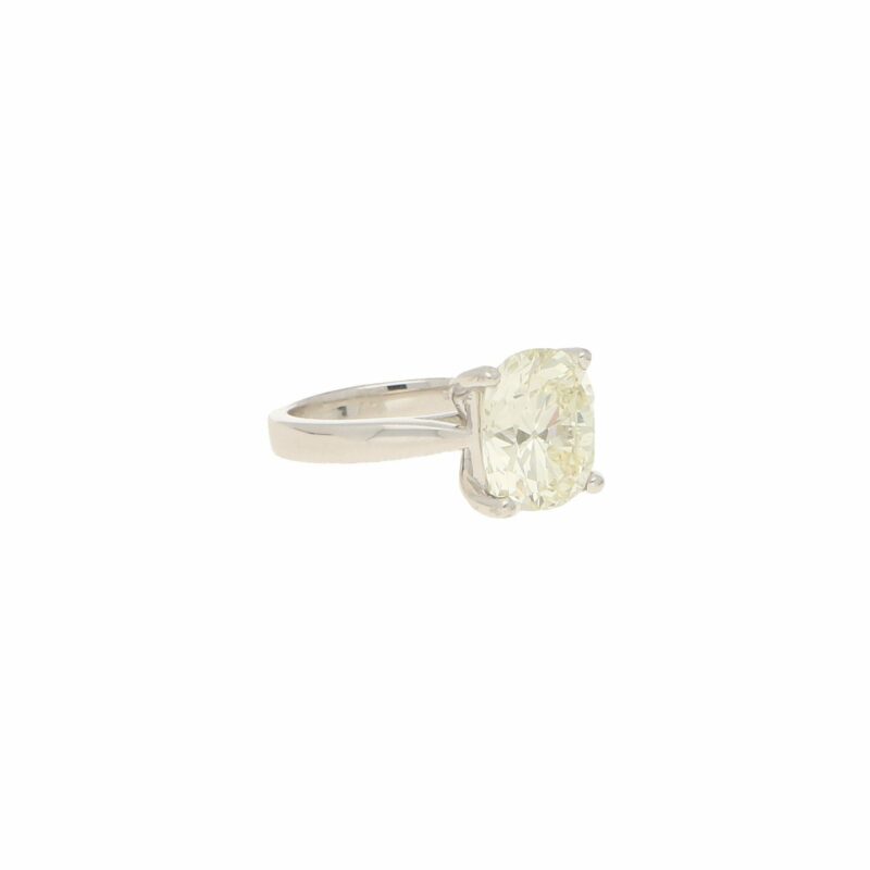 6.15ct Old Mine-Cut Diamond Solitaire Engagement Ring Platinum