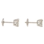 Solitaire diamond stud earrings 2.35 carats