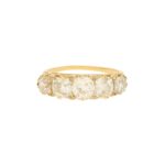 Late Victorian Old Cut Diamond Five Stone Ring