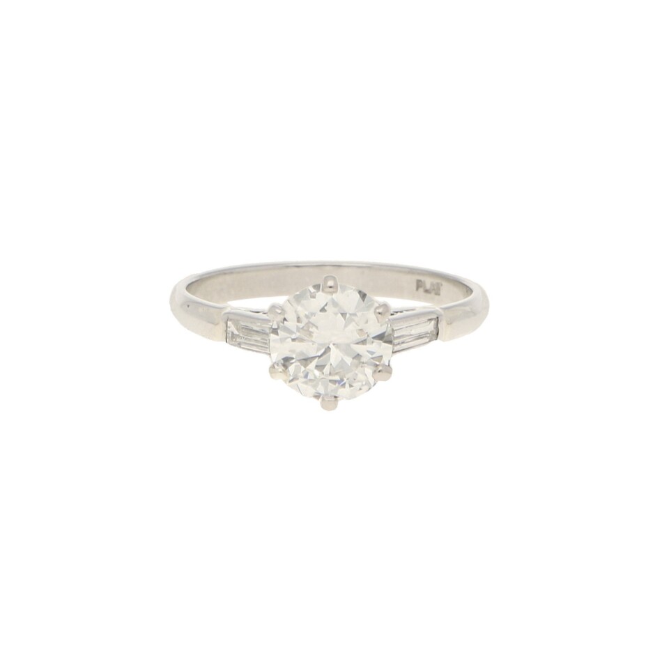 1.18ct Old European Brilliant Diamond Solitaire Ring in Platinum