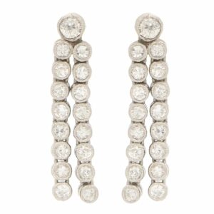 Art Deco Style Diamond Drop Earrings