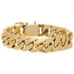 Cuban Link Chain Bracelet in Yellow Gold