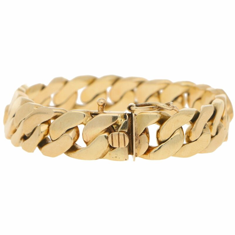 Cuban Link Chain Bracelet in Yellow Gold