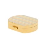 Vintage Italian Pill Box in 18K Tricolour Gold, c. 1990