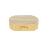 Vintage Italian Pill Box in 18K Tricolour Gold, c. 1990