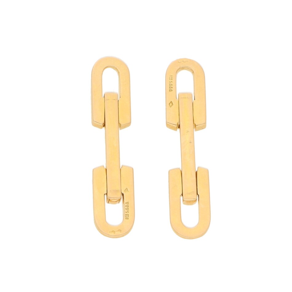 Retro Stirrup Cufflinks in Rose Gold, French, c. 1940
