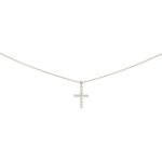 Diamond Cross Pendant Set in 18 Carat White Gold