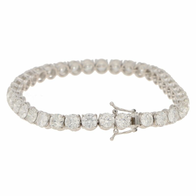 19.6ct Diamond Line Bracelet in White Gold