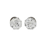 Solitaire diamond stud earrings 12.64carats