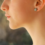 9mm Cultured Pearl Stud Earrings - Tahitian pearls