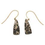 9ct gold agate drop earrings