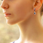 Sapphire and Diamond Earrings