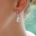 Pink Morganite and Diamond Drop Earrings