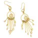 Retro Wire-work Swirl Dangle Drop Earrings