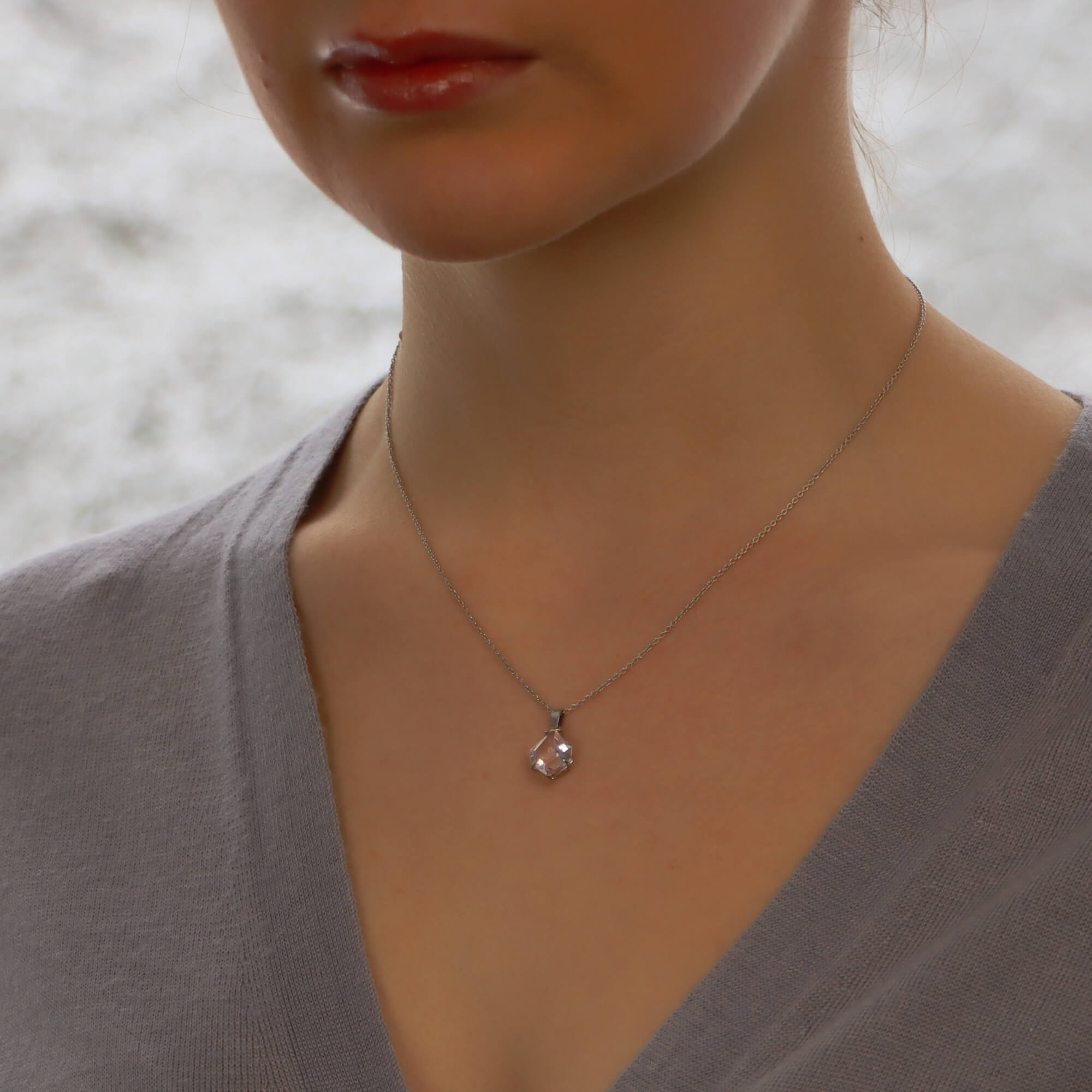 Morganite necklace store white gold