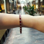 Ruby and Diamond Line Bracelet in Yellow Gold and Platinum