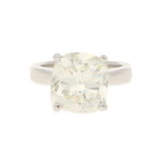 6.15ct Old Mine-Cut Diamond Solitaire Engagement Ring Platinum