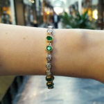 18ct gold emerald diamond bracelet